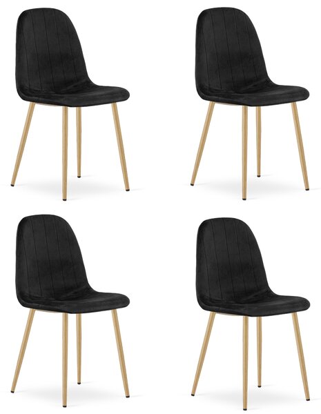 Jedilni stol PADVA VELVET, črna