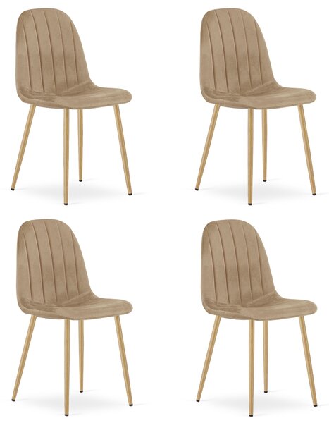 Jedilni stol PADVA VELVET, rjav