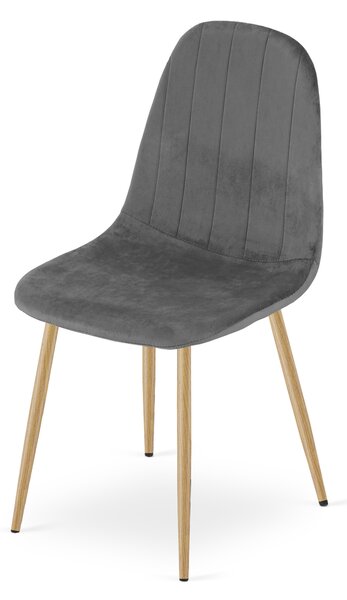 Jedilni stol PADVA VELVET, temno siva