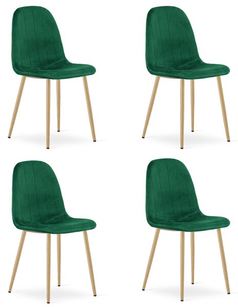 Jedilni stol PADVA VELVET, zelen