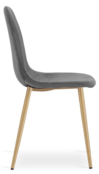 Jedilni stol PADVA VELVET, temno siva