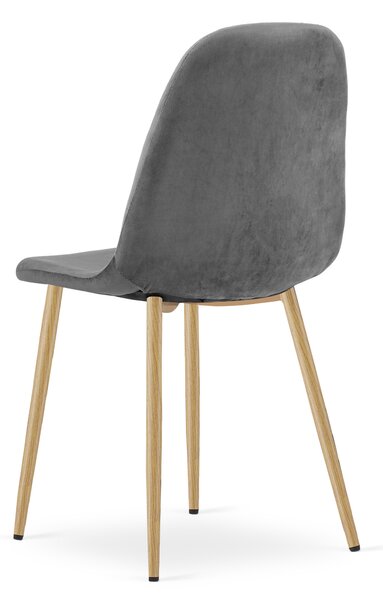Jedilni stol PADVA VELVET, temno siva