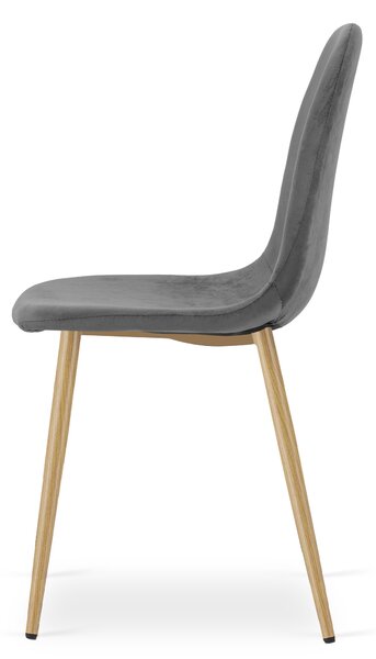 Jedilni stol PADVA VELVET, temno siva
