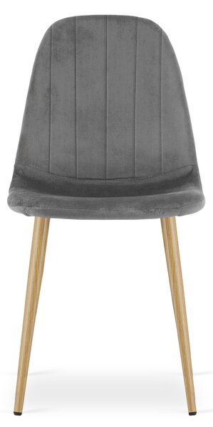 Jedilni stol PADVA VELVET, temno siva