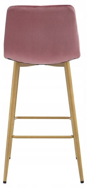 Barski stol POZZA VELVET, roza
