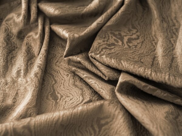 Zatemnitvena zavesa DUNES VELVET 140x250 cm, bež-rjava Za obesiti: Kovinski obročki