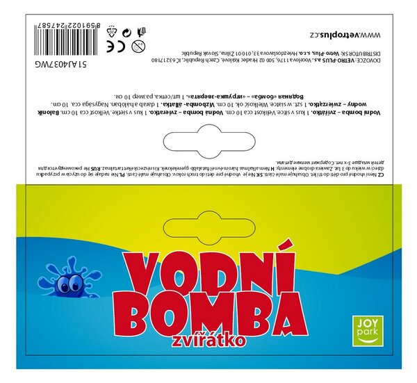 Joy Park Vodna bomba žival, 10 cm