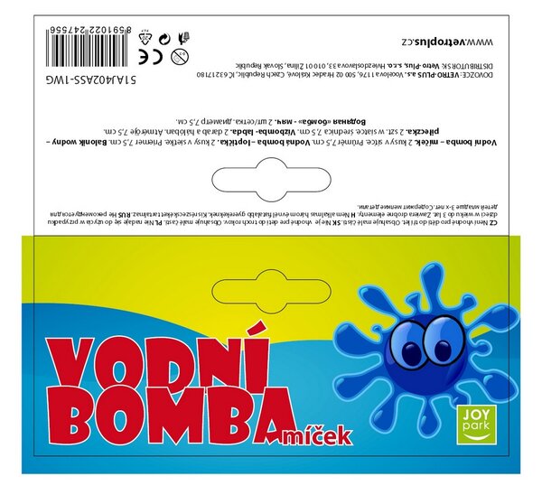 Joy Park Žogica za vodne bombe 2 kosa, 7,5 cm