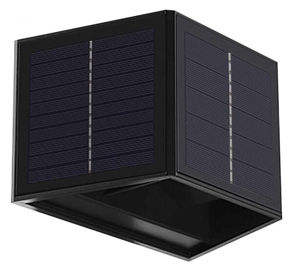 LED Solarna stenska svetilka CUBUS 2xLED/1,5W/3,7V IP54