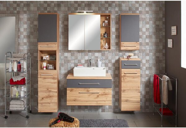 Premium Living Visoka Omara Float, Hrast, Antracit