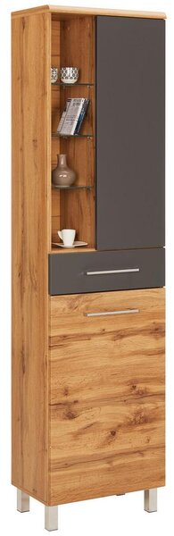 Premium Living Visoka Omara Float, Hrast, Antracit