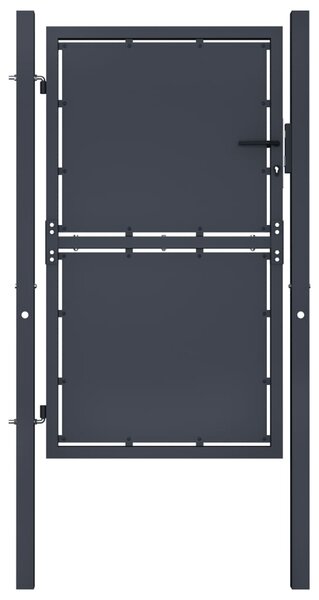 VidaXL Vrtna vrata iz jekla 100x150 cm antracitna