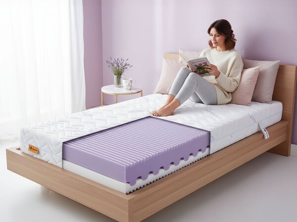 Wilsondo Visoka penasta vzmetnica Violletta 120x200x20 - prevleka Lavender