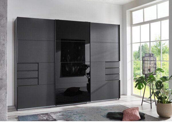 Premium Living Omara Z Drsnimi Vrati Saigon, Barva Grafita, Črna