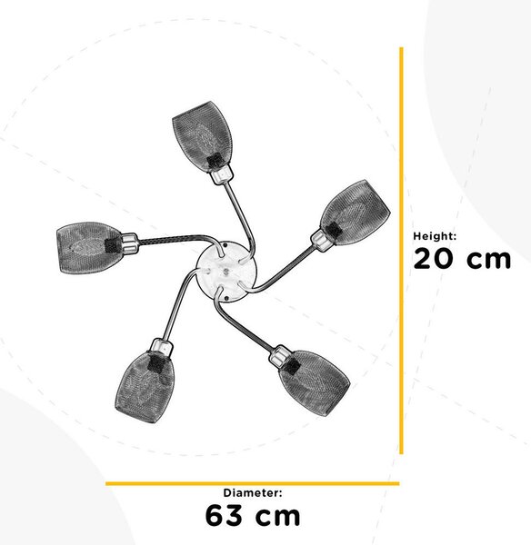 STROPNA SVETILKA 63/20 cm