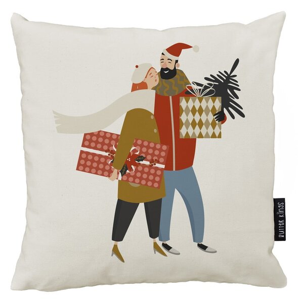 Prevleka za blazino z božičnim motivom 45x45 cm Christmas Couple – Butter Kings