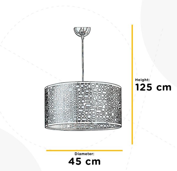 VISEČA NIHALNA SVETILKA 45/45/125 cm E27