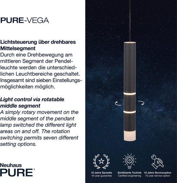 VISEČA LED-SVETILKA 540 lm 3000 K