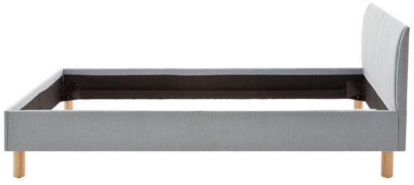 OBLAZINJENA POSTELJA 120 cm x 200 cm , tekstil svetlo modra