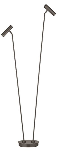 HELL LED-stoječa svetilka Tom Pro v bronasti barvi, 137 cm, kovinska, 2 žarnici, CCT, zatemnjen, Bronasta / starinska medenina, Dnevna soba / jedilnica, Kovina, Sodobni