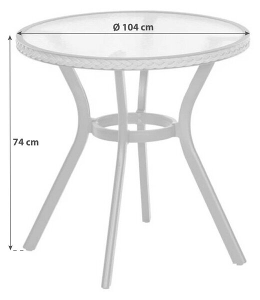 Gardenson Vrtna Miza Ravenna, Ø 104 Cm