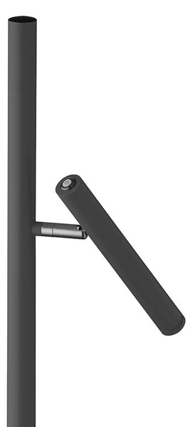 HELL LED-svetilka na baterije Streak-B, višina 134 cm, črna, kovinska, zatemnjen, Črna, Dnevna soba / jedilnica, Kovina, Sodobni
