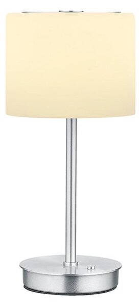 HELL LED namizna svetilka Abby, v barvi aluminija, višina 34 cm, kovina/steklo, zatemnjen, Kovinska, Dnevna soba / jedilnica, Kovina, Sodobni