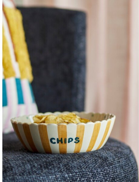 Rumena/kremno bela keramična skleda ø 24 cm Chip – Bloomingville