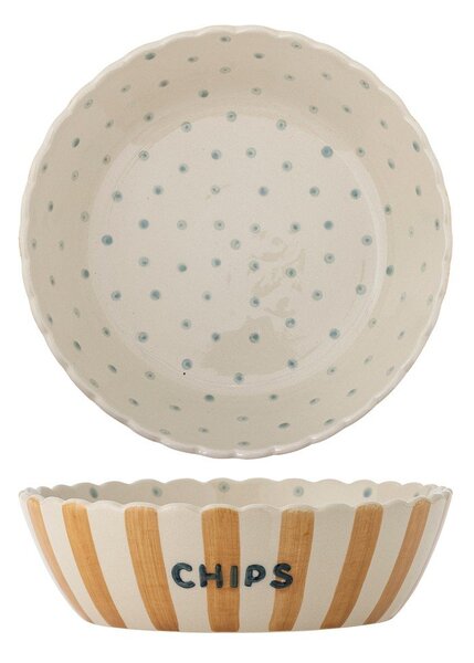 Rumena/kremno bela keramična skleda ø 24 cm Chip – Bloomingville