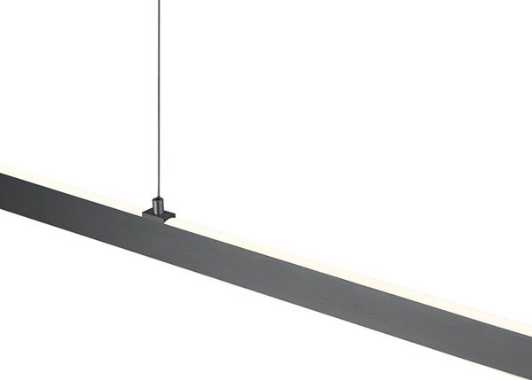HELL LED-visoka svetilka Karo, antracitna, dolžina 130 cm, kovina, CCT, zatemnjen, Črna, Dnevna soba / jedilnica, Kovina, Sodobni