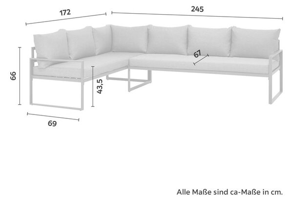 Modern Living Lounge Garnitura Mexiko, Antracit, Črna, 5-Delni Set