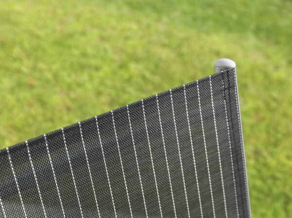 ZLOŽLJIV VRTNI SEDEŽ aluminij črna, srebrne barve, bela