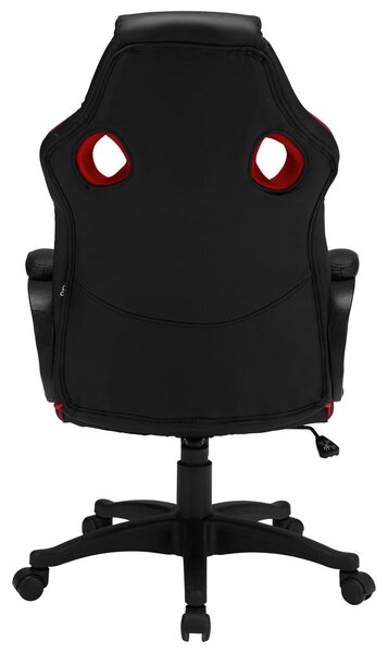 GAMING STOL kovina, umetna masa, tekstil rdeča, črna