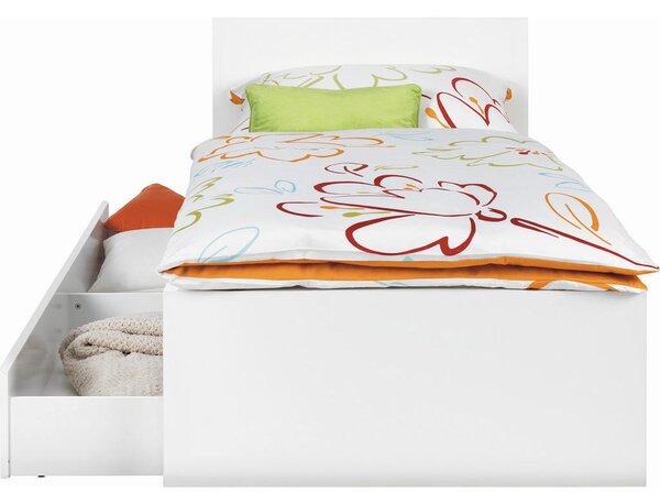 POSTELJA 90 cm x 200 cm , leseni material bela