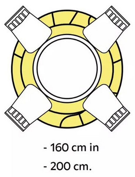 RAVNO TKANA PREPROGA Braided 150 cm tkano naravne barve