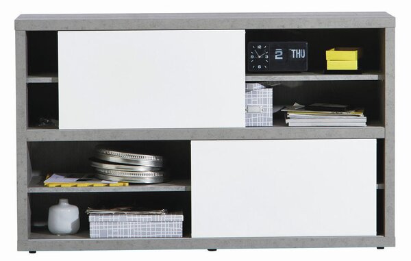 REGAL 140/87/35,6 cm siva, bela, visoki sijaj