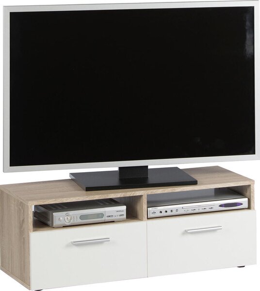 TV-ELEMENT bela, hrast sonoma