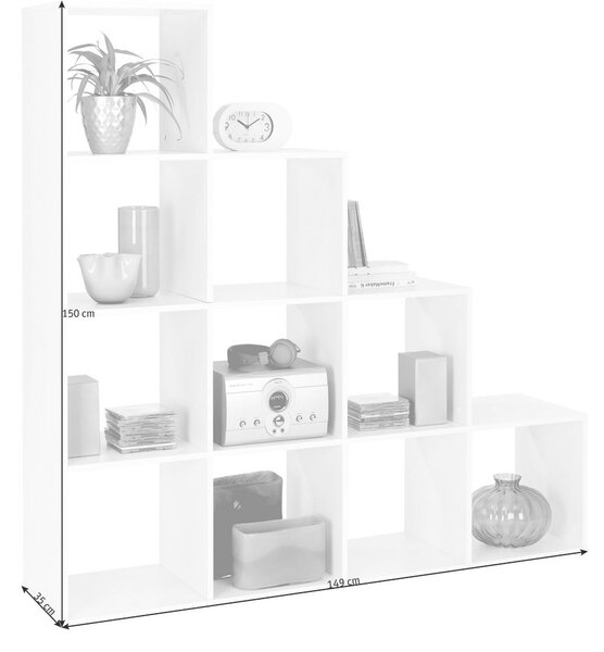 REGALNI ELEMENT 149/149/35 cm bela