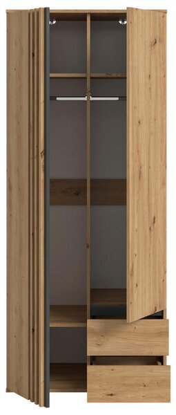 OMARA S KLASIČNIMI VRATI, antracit, hrast artisan