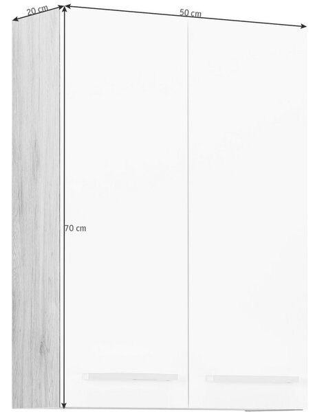 VISEČA OMARA 50/70/20 cm