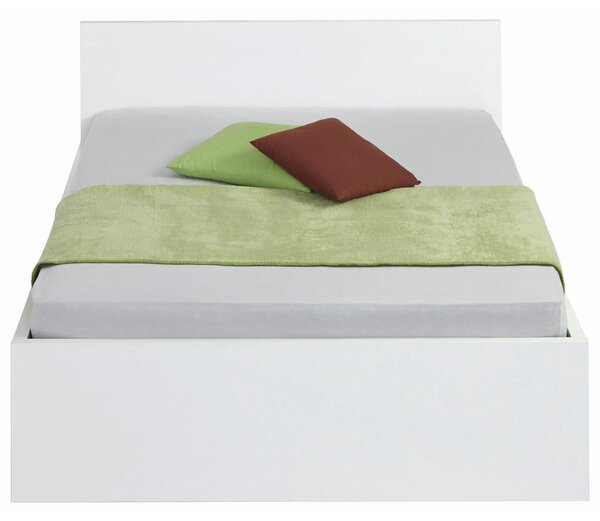 POSTELJA 140 cm x 200 cm , leseni material bela