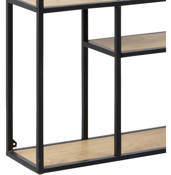 STENSKI REGAL 75/91/20 cm črna, barve hrasta