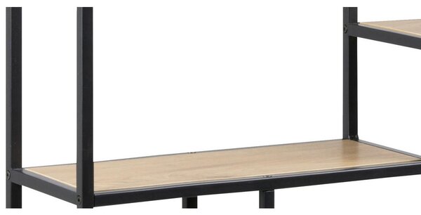 STENSKI REGAL 75/91/20 cm črna, barve hrasta