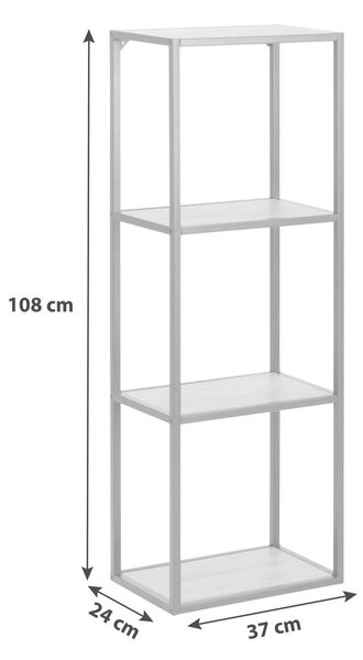 STENSKI REGAL 37/108/24 cm črna, barve hrasta