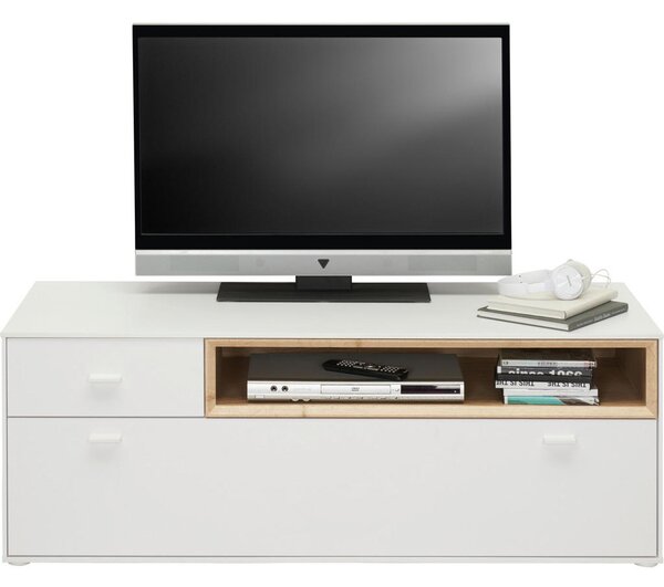 TV-ELEMENT bela, barve hrasta