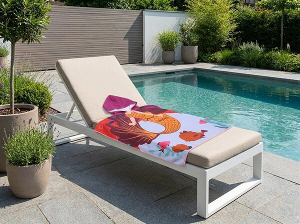 Otroški pončo MORSKA DEKLICA MARINA modro-siva Dimenzije: 60 x 120 cm