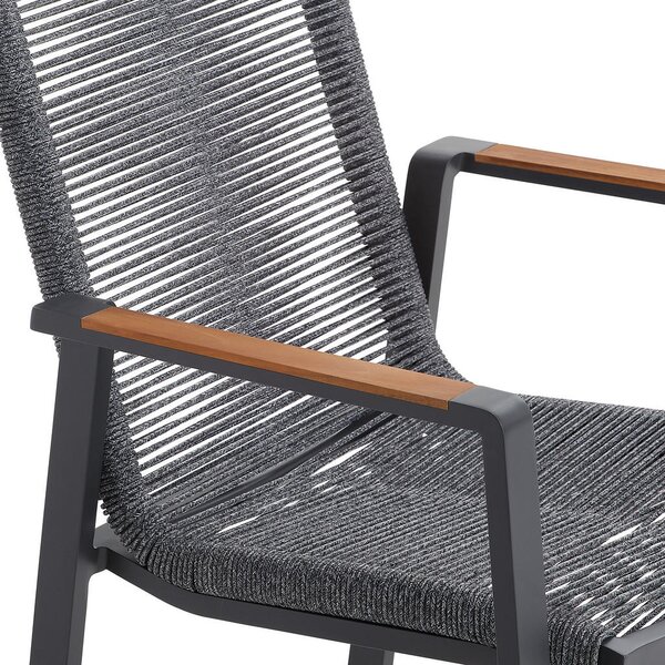 STOL tikovina aluminij antracit, barva tikovine