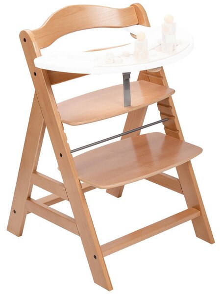 STOLČEK ZA HRANJENJE ALPHA + 56/80/48 cm naravne barve