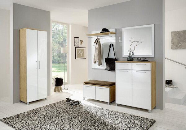 GARDEROBNA KLOP bela, hrast bianco