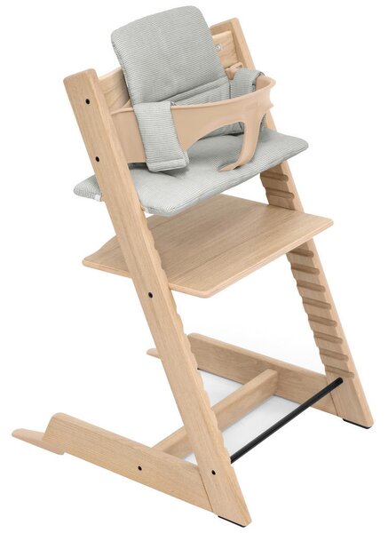 STOLČEK ZA HRANJENJE Tripp Trapp Oak 46/79/49 cm biserna